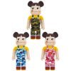 BE@RBRICK Peko-chan x BAPE (R) 1000% (Green/Pink/Blue) Medicom