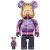 BE@RBRICK BAPE(R) CAMO TIGER 100％ & 400％ PURPLE Medicom Bearbricks