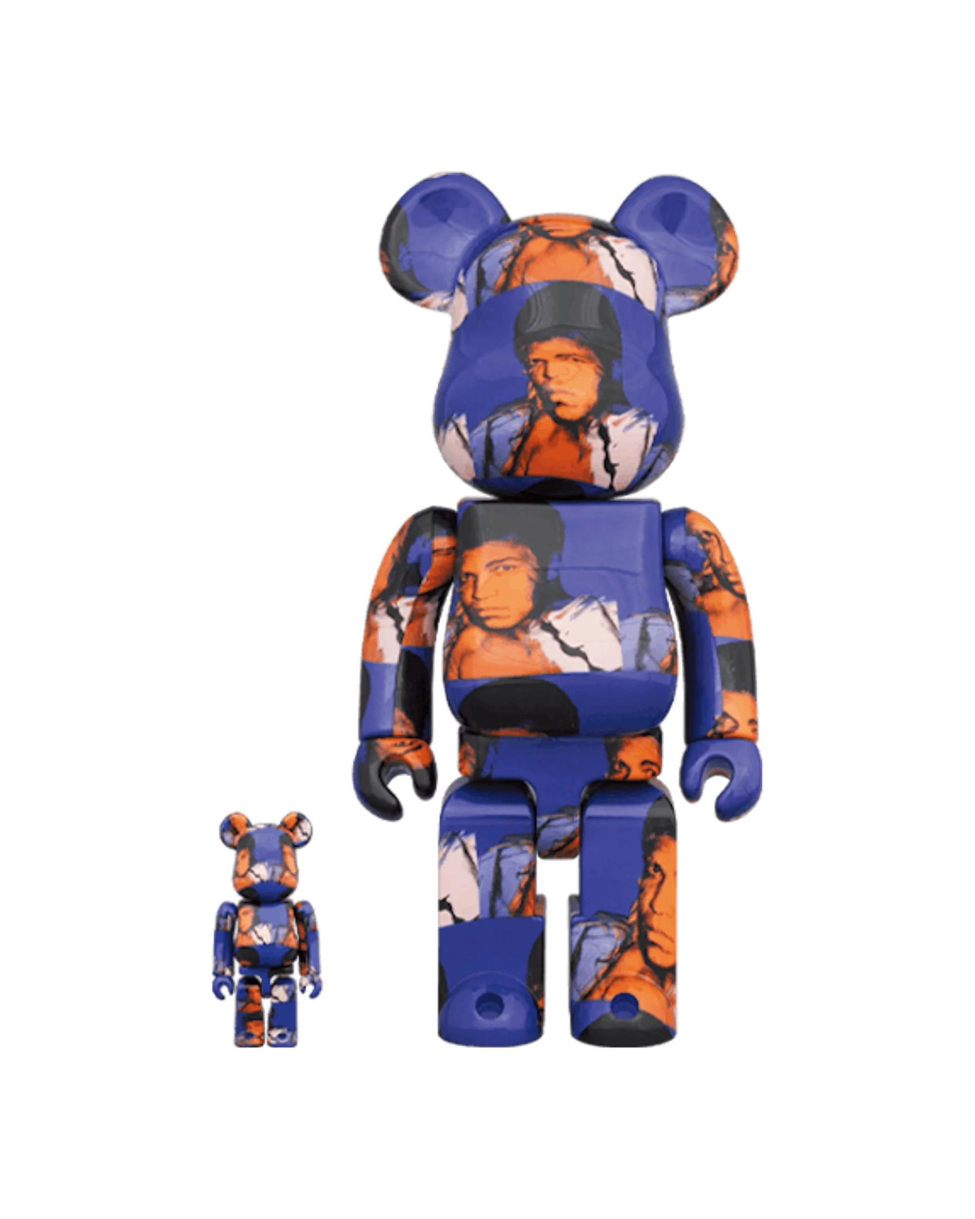 Bearbrick Andy Warhol's Muhammad Ali 100% & 400% Set 1 Bearbrick Andy Warhol's Muhammad Ali 100% & 400% Set