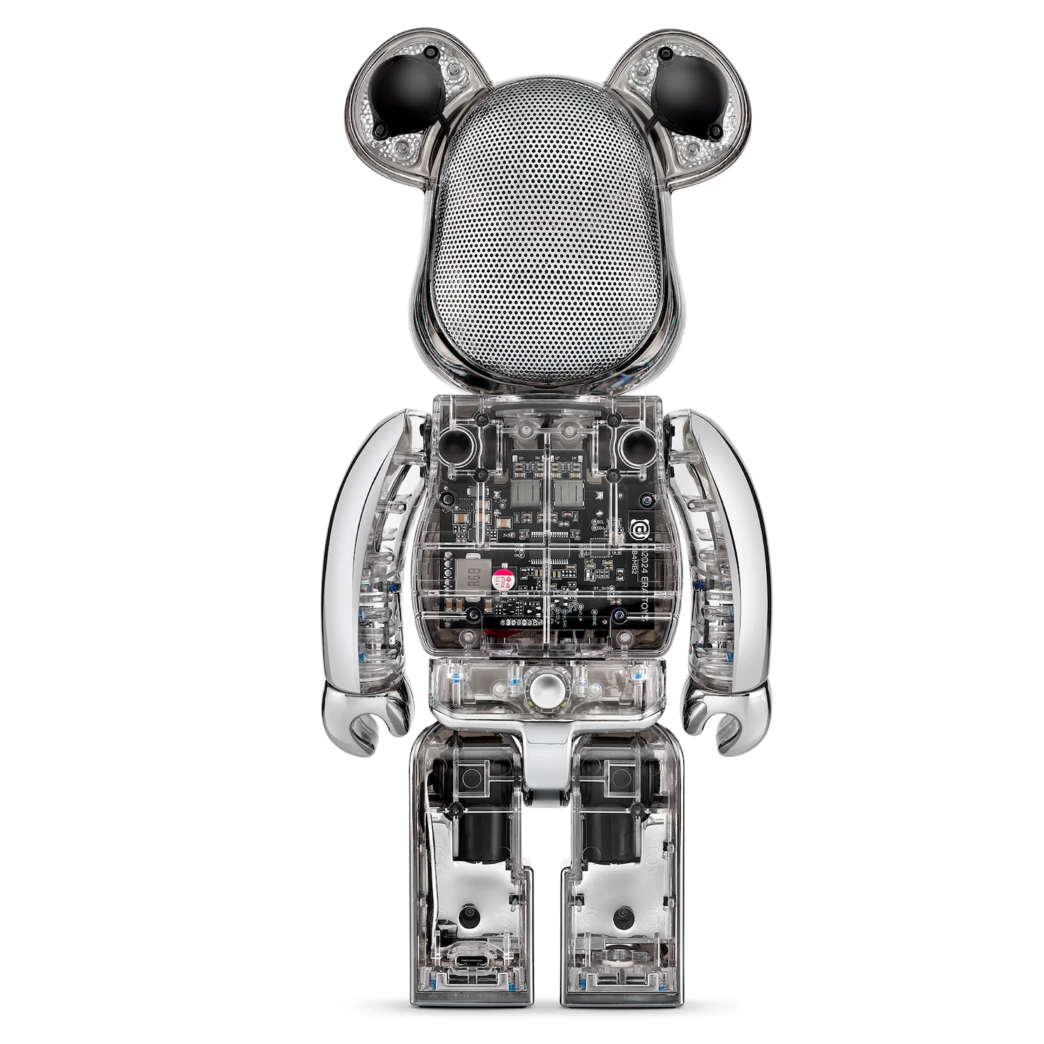 Bearbrick Audio Chrome Metals Silver 1 Bearbrick Audio Chrome Metals Silver