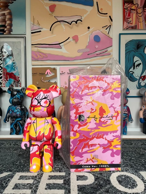 Bearbrick x Andy Warhol Camo Version 1000% Multi 1 Bearbrick x Andy Warhol Camo Version 1000% Multi