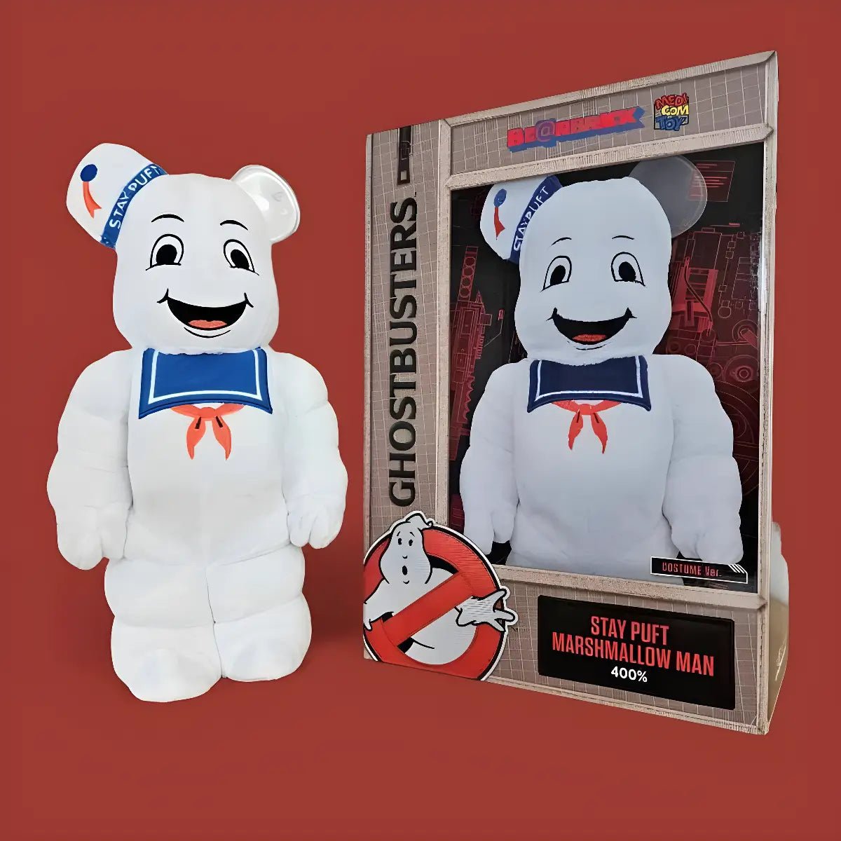 BE@RBRICK Stay Puft Marshmallow Man Costume Version (400%) 2 BE@RBRICK Stay Puft Marshmallow Man Costume Version (400%) - Image 2