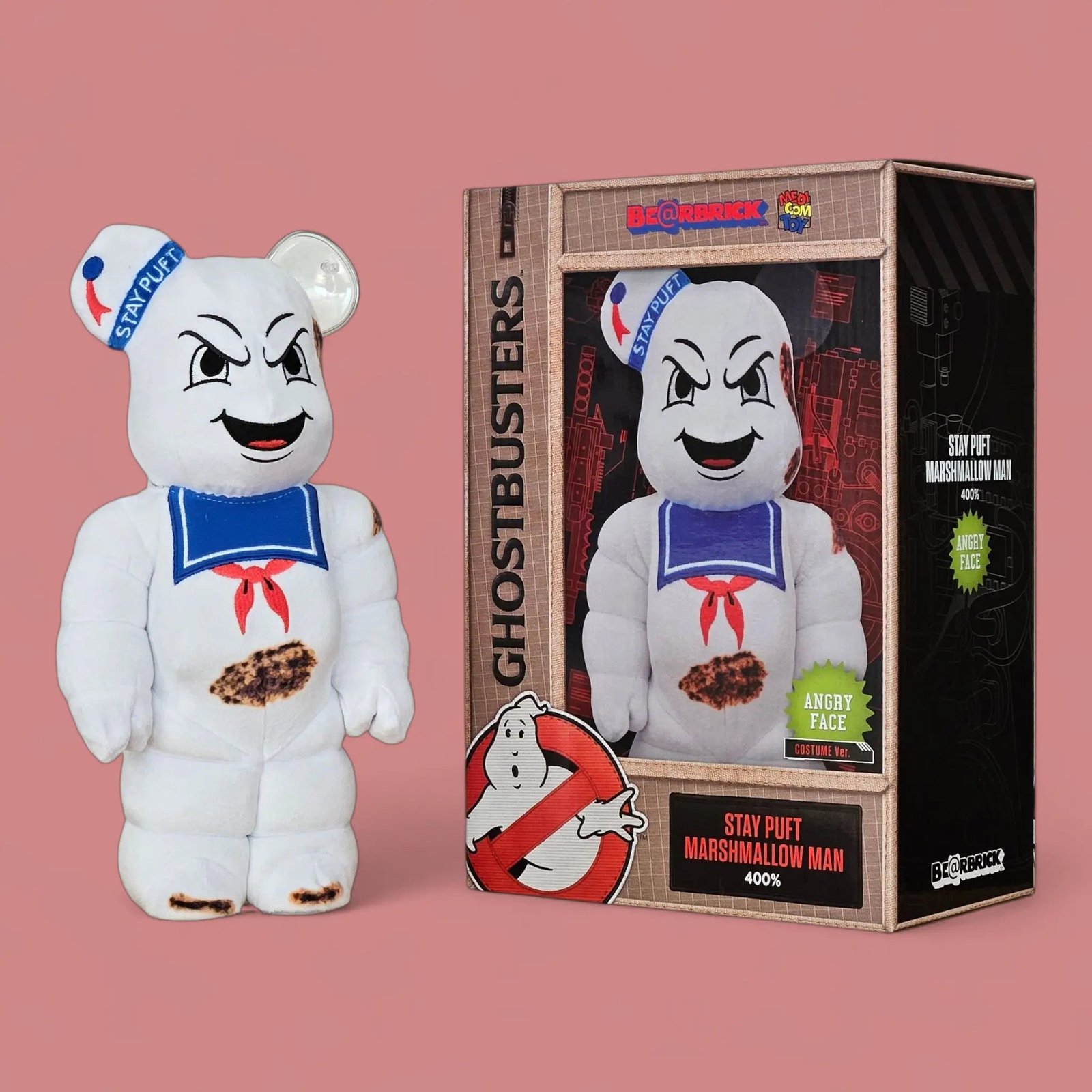 BE@RBRICK Stay Puft Marshmallow Man “Angry Face” Costume Version (400%) 2 BE@RBRICK Stay Puft Marshmallow Man “Angry Face” Costume Version (400%) - Image 2