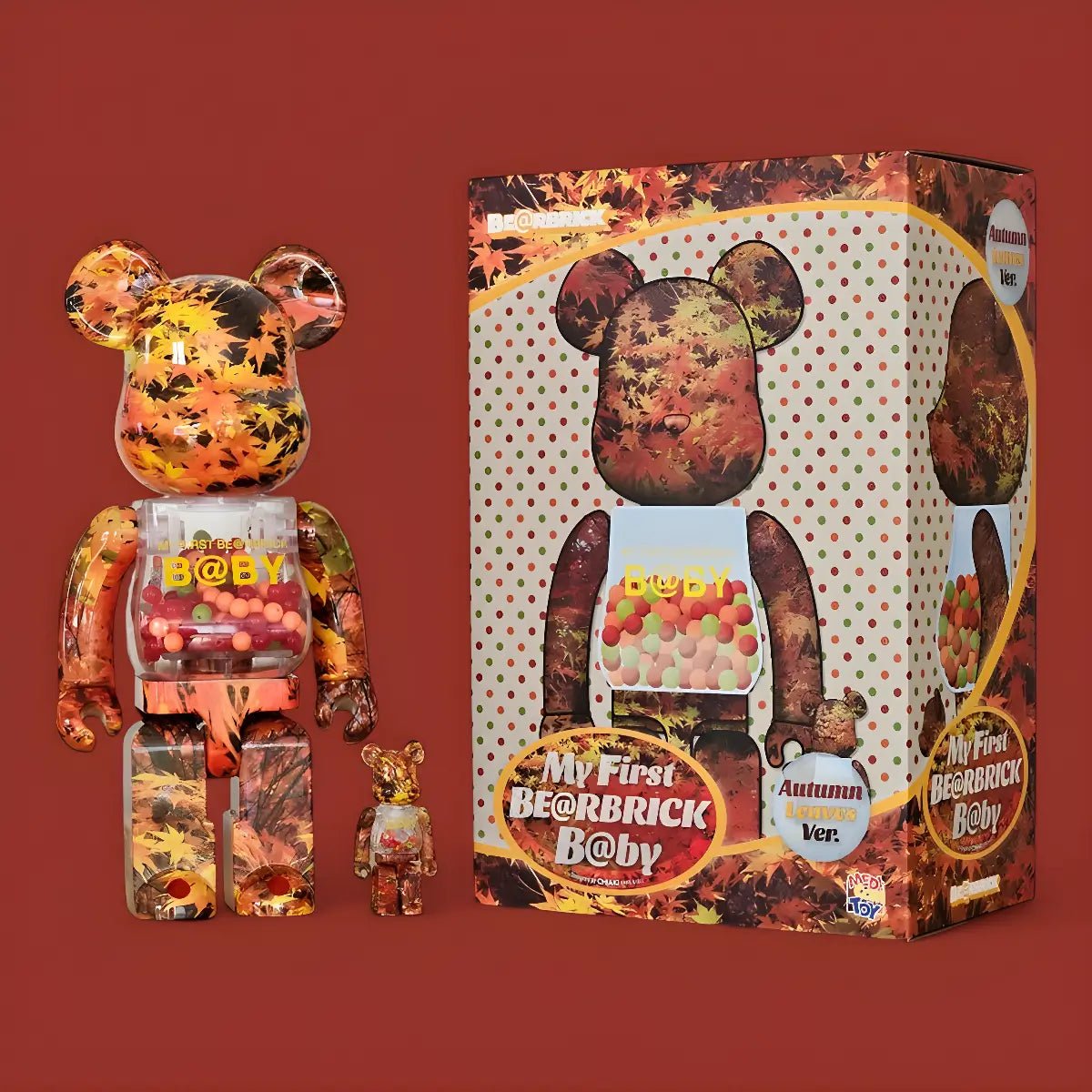My First BE@RBRICK B@by Autumn Leaves Version (100%+400%) 2 My First BE@RBRICK B@by Autumn Leaves Version (100%+400%) - Image 2