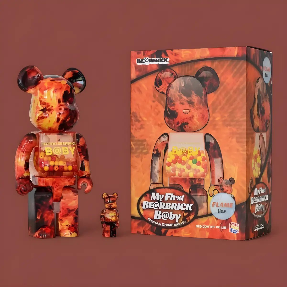 My First BE@RBRICK B@by Flame Version (100%+400%) 2 My First BE@RBRICK B@by Flame Version (100%+400%) - Image 2