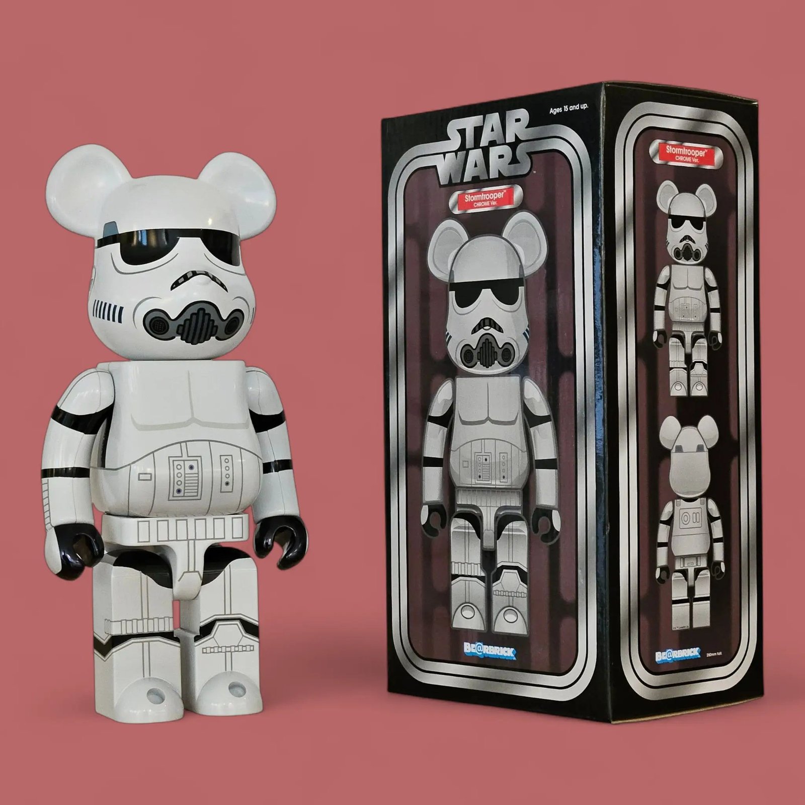 BE@RBRICK Stormtrooper Chrome Version (400%) 2 BE@RBRICK Stormtrooper Chrome Version (400%) - Image 2