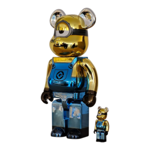 BE@RBRICK Stuart Chrome Version [Minions: The Rise of Gru] (100%+400%)