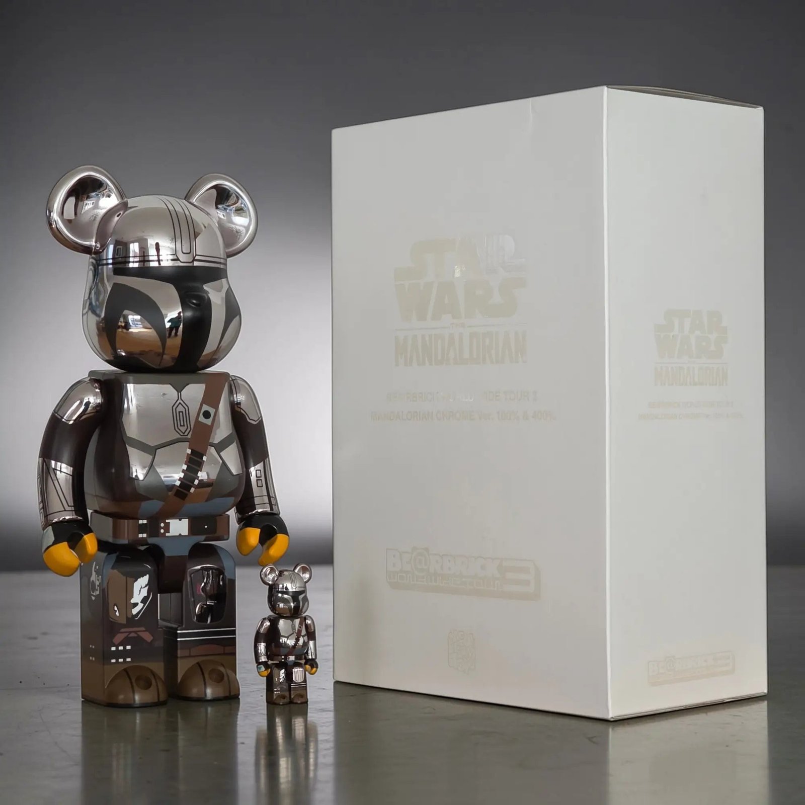 BE@RBRICK The Mandalorian Chrome Version (100%+400%) 2 BE@RBRICK The Mandalorian Chrome Version (100%+400%) - Image 2